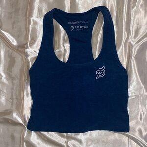 Beyond Yoga x Peloton Blue Spacedye Crop Tank Top